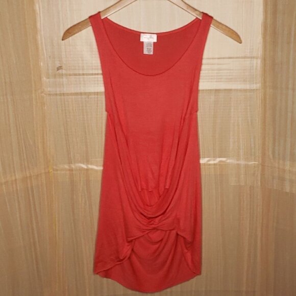Bellino Womens Salmon Orange Tank Layered Look Small - Picture 1 of 7